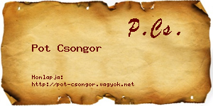Pot Csongor névjegykártya
